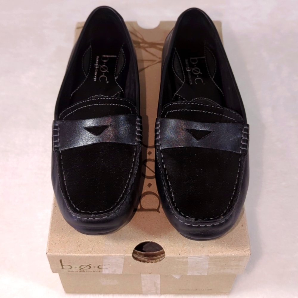Born Concept b.o.c. leather suede loafers 8.5/ 40 NWOT